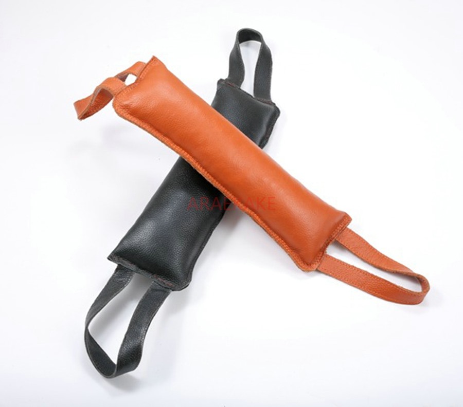 Leatherwork Training - 1個入り犬訓練セット、牛革噛みボール、作業犬、馬犬、大型犬、おもちゃ、発散ボール、破壊玩具