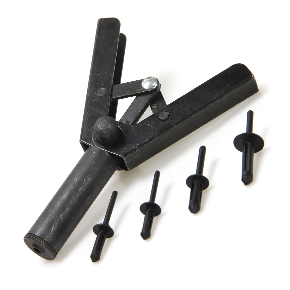 Rivet Setter Tool - プラスチックリベットガン 7 インチポリハンドリベッターキットドアパネル固定用自動車トリムブラインドリベットガン 40 個 POM