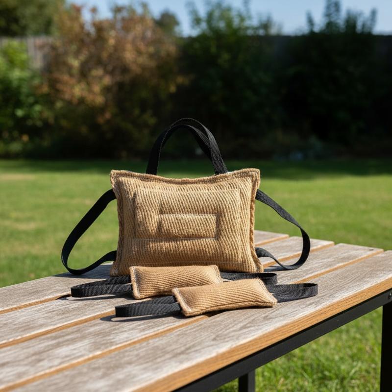 Leatherwork Training - 犬用噛み付きトレーニング枕、インタラクティブ屋外玩具、あらゆる犬種の綱引き、噛み付きトレーニング用ハンドル付き