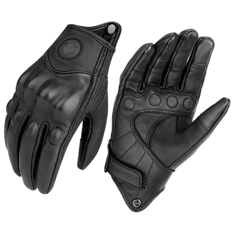 Leather Work Winter Gloves - オートバイ手袋男性女性モト革カーボンサイクリング冬手袋バイクモトクロス ATV モーターグローブ