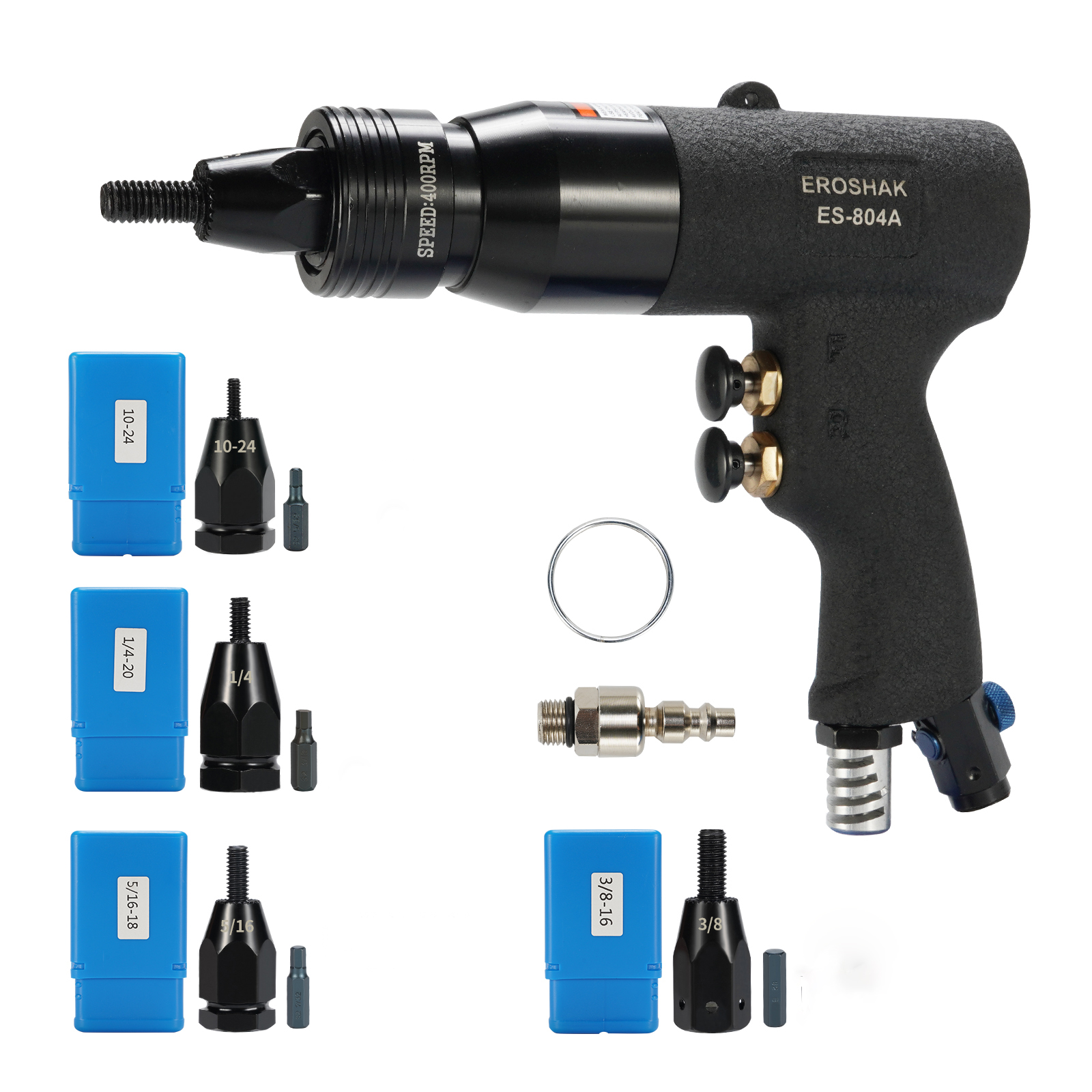 Rivet Setter Tool - 自動空気圧リベットガンキット,リベットツール,ブラインド,m3,m4,m5,m6,m8,m10,m12