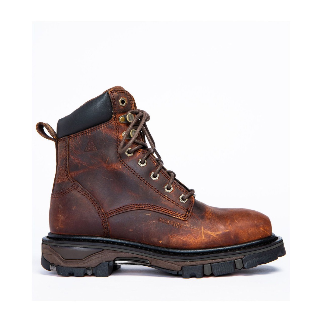 メンズ ダメージ加工 レザー ワークブーツ レースアップ 強 - Leatherwork Jobs のレビューと価格
