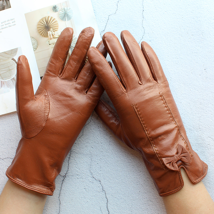 女性用シープスキンレザーグローブ,アウトドア,サイクリング, - Leather Work Winter Gloves のレビューと価格
