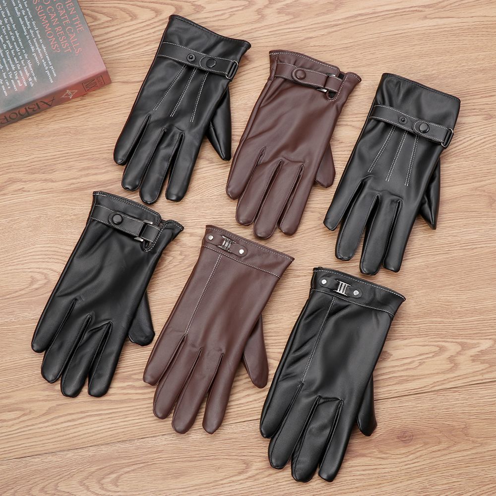 メンズフリースサーマルレザーグローブ、ウォーム、タッチスクリ - Leather Work Winter Gloves のレビューと価格