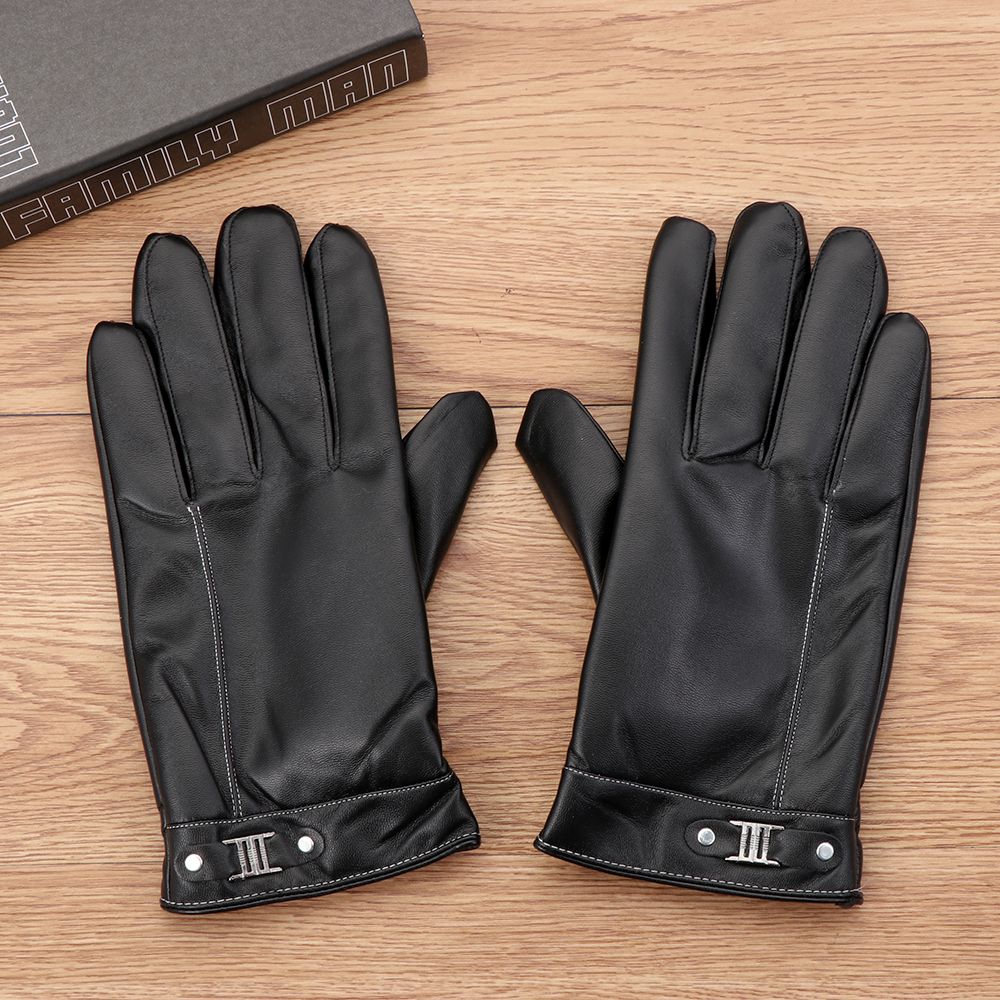 メンズフリースサーマルレザーグローブ、ウォーム、タッチスクリ - Leather Work Winter Gloves のレビューと価格
