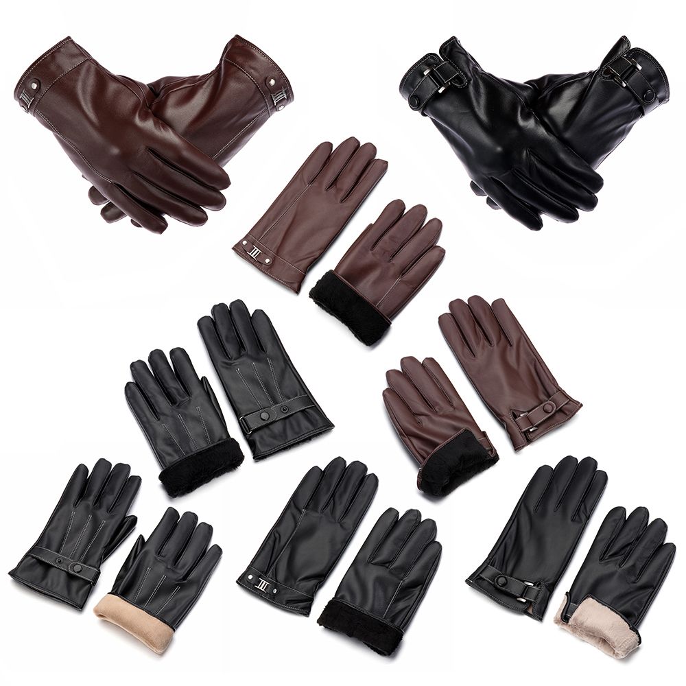 メンズフリースサーマルレザーグローブ、ウォーム、タッチスクリ - Leather Work Winter Gloves のレビューと価格
