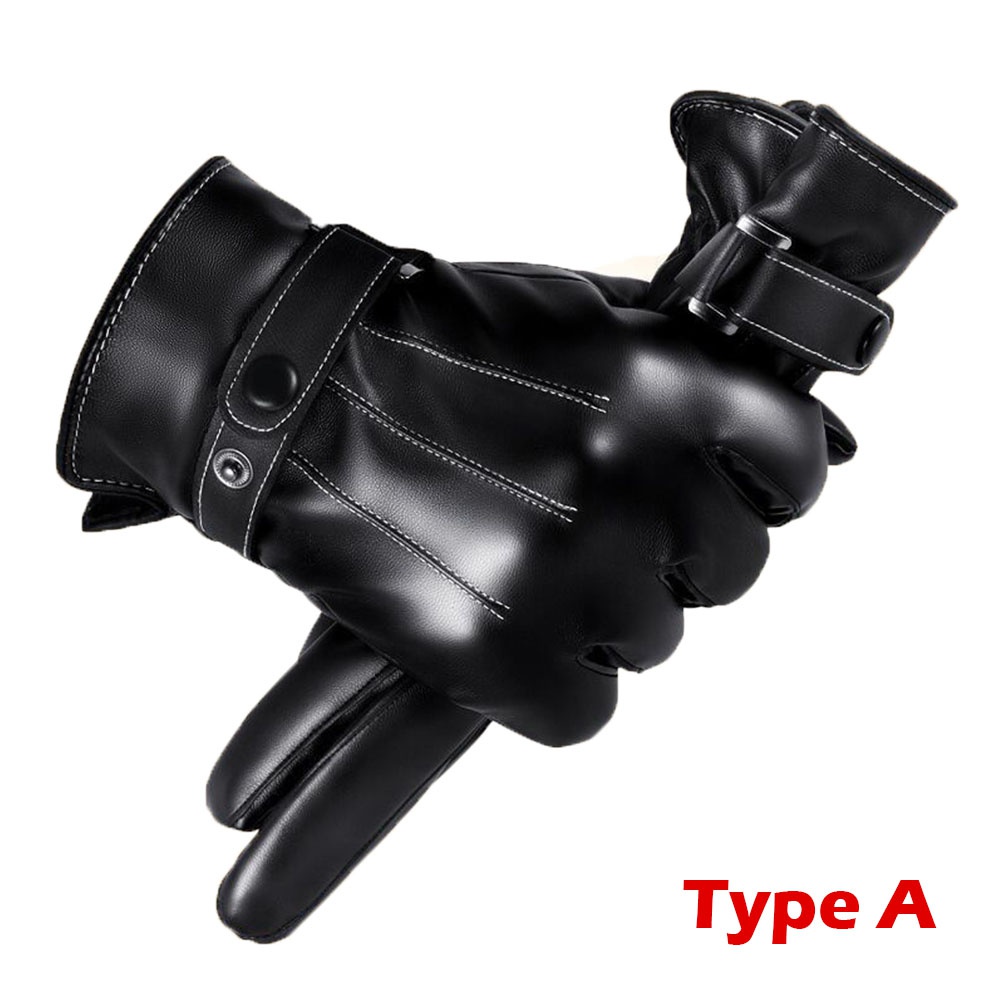 1ペア 冬用手袋 暖かい 運転用 オートバイ フルフィンガー - Leather Work Winter Gloves のレビューと価格