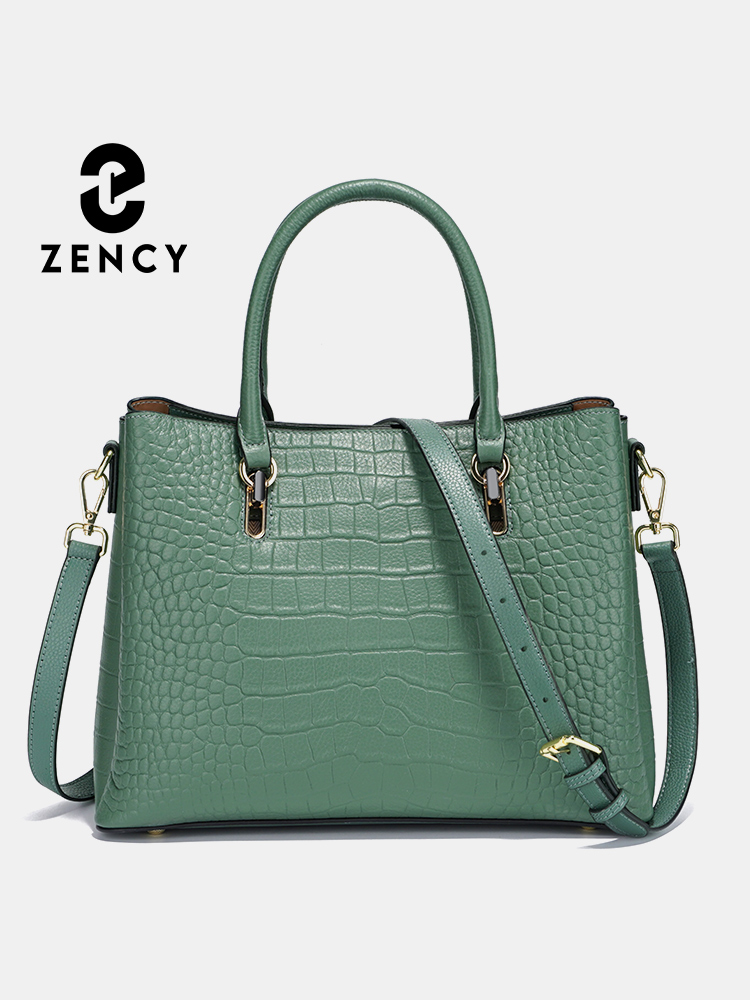 Zency レディース 本革 トップハンドルバッグ グリーン - Vintage Leatherwork のレビューと価格