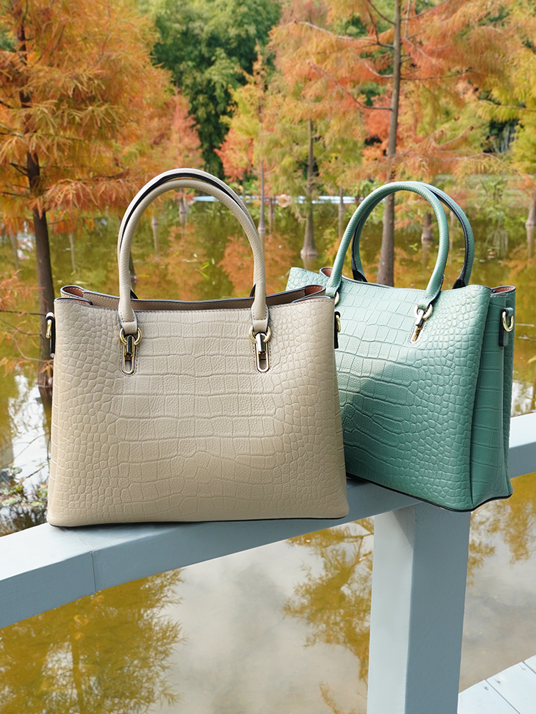 Zency レディース 本革 トップハンドルバッグ グリーン - Vintage Leatherwork のレビューと価格