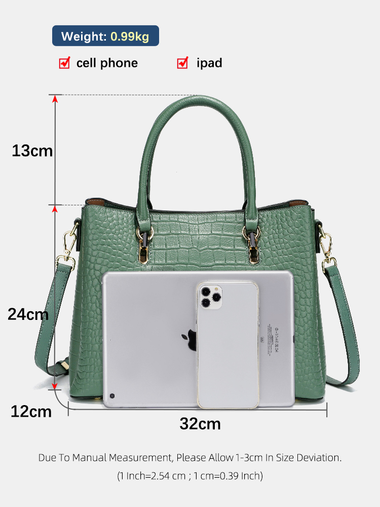 Zency レディース 本革 トップハンドルバッグ グリーン - Vintage Leatherwork のレビューと価格