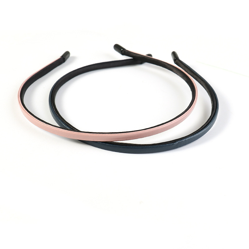 新しい女性ヴィンテージ Pu レザー無地薄型ヘアバンドシンプ - Leatherwork Rings のレビューと価格
