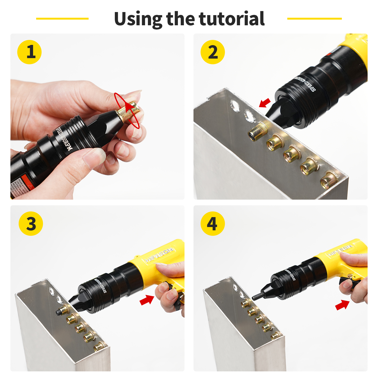 HIFESON 空気圧リベットナットガンインサートねじ込みプ - Rivet Setter Tool のレビューと価格