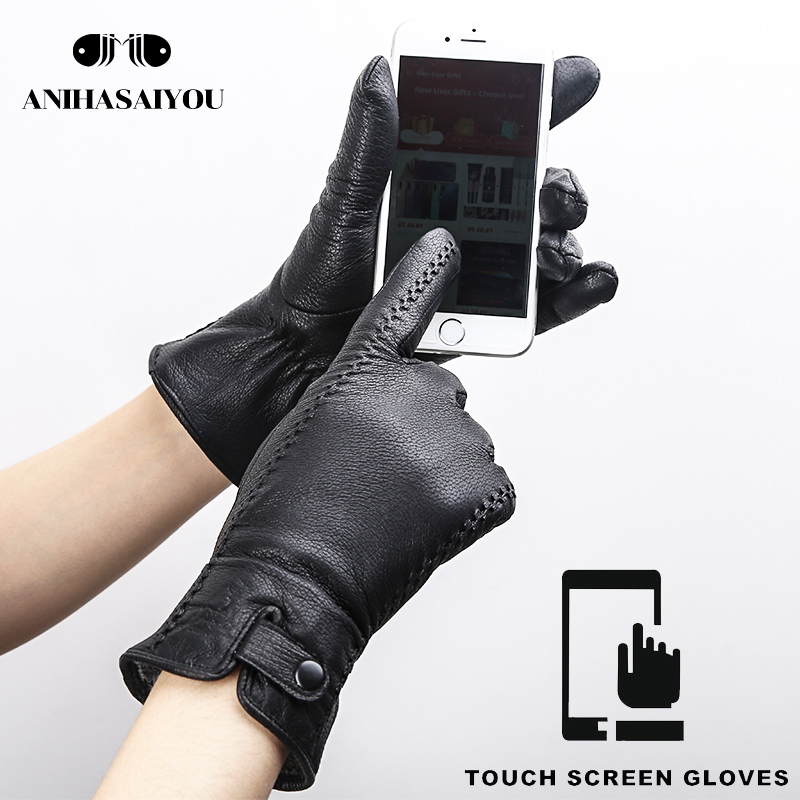 ファッションバックスキン本物の女性用革手袋、快適で暖かい女性 - Leather Work Winter Gloves のレビューと価格
