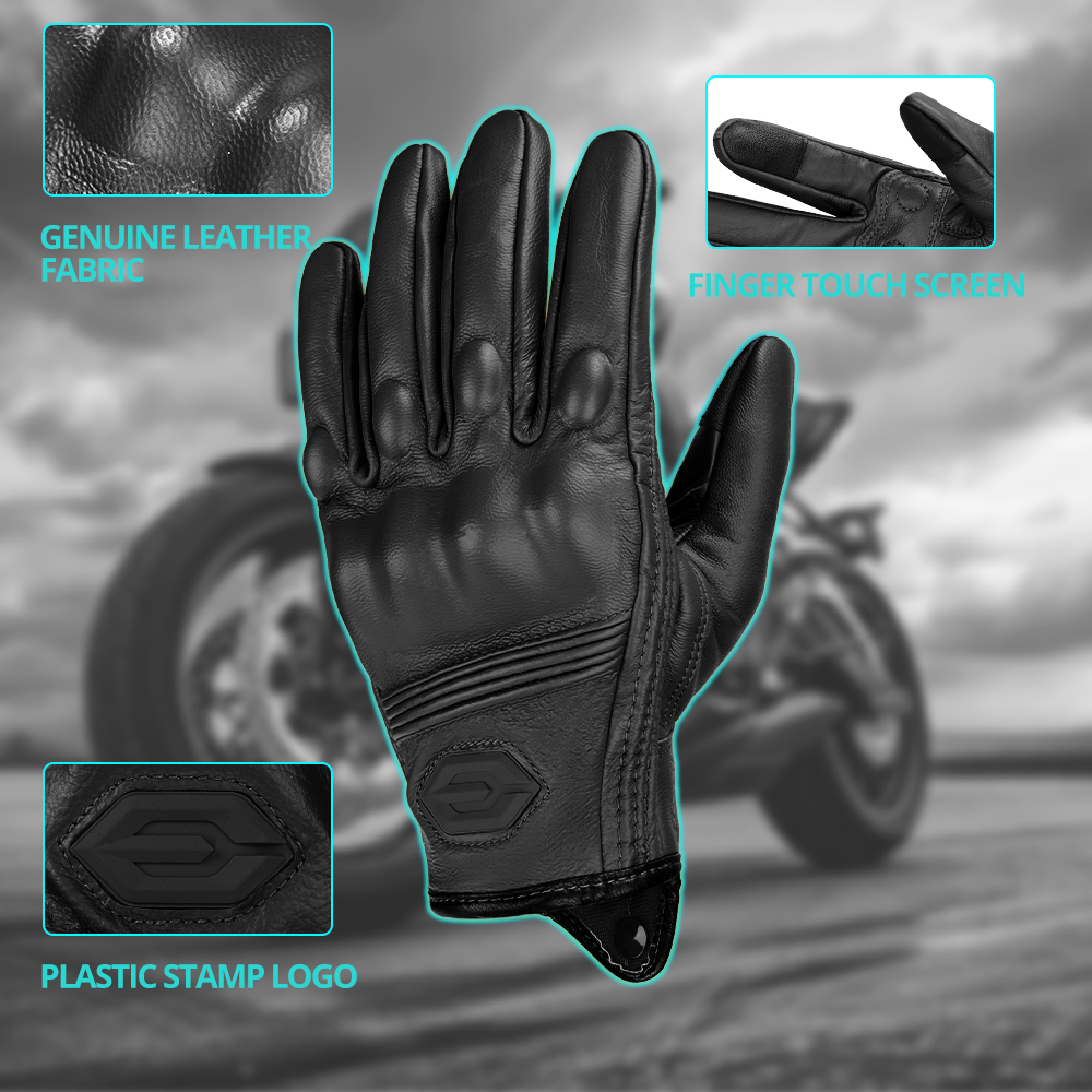 冬用オートバイグローブ革モトクロスフルフィンガー保護手袋タッ - Leather Work Winter Gloves のレビューと価格