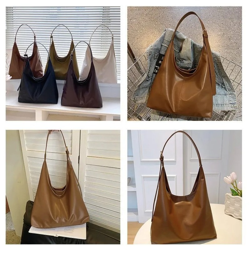 ヴィンテージホーボートートバッグ女性用ソフトPUレザー脇の下 - Vintage Leatherwork のレビューと価格