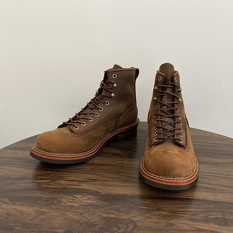 ヴィンテージ英国男性アンクルブーツ手作り高品質牛革靴ツーリン - Vintage Leatherwork のレビューと価格