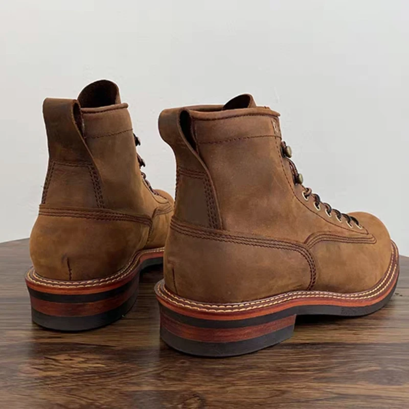 ヴィンテージ英国男性アンクルブーツ手作り高品質牛革靴ツーリン - Vintage Leatherwork のレビューと価格