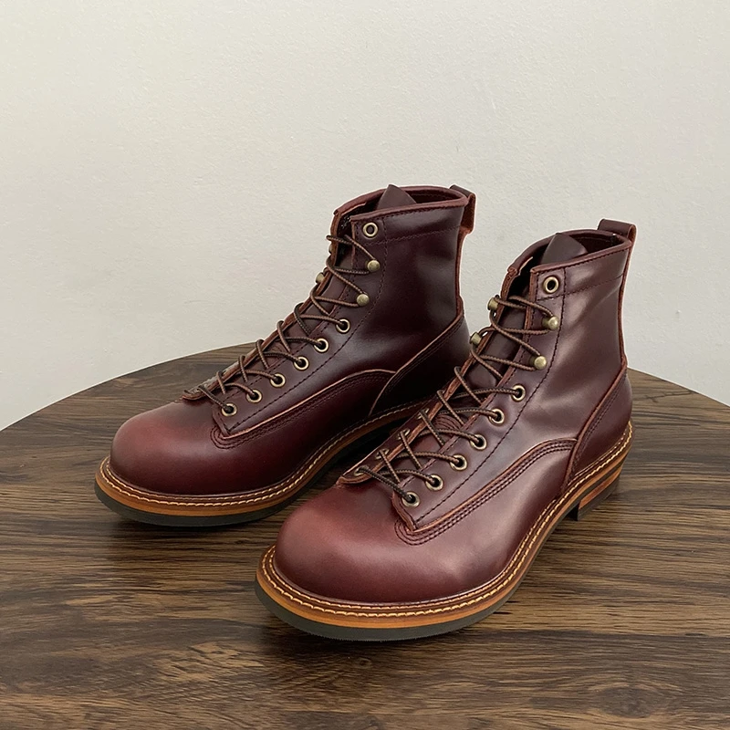 ヴィンテージ英国男性アンクルブーツ手作り高品質牛革靴ツーリン - Vintage Leatherwork のレビューと価格