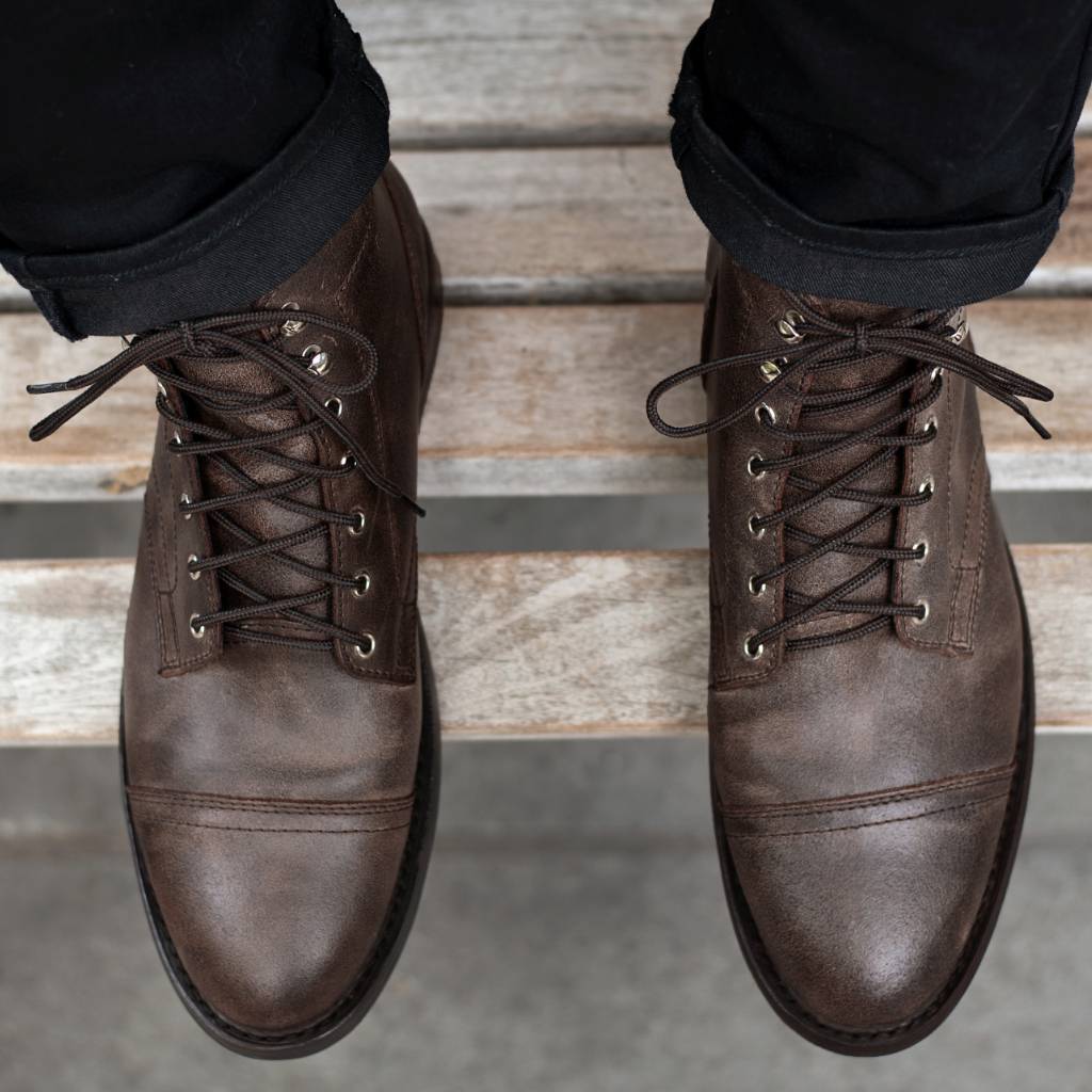 メンズキャップトゥアンクルブーツ、ヴィンテージアメリカンスタ - Vintage Leatherwork のレビューと価格