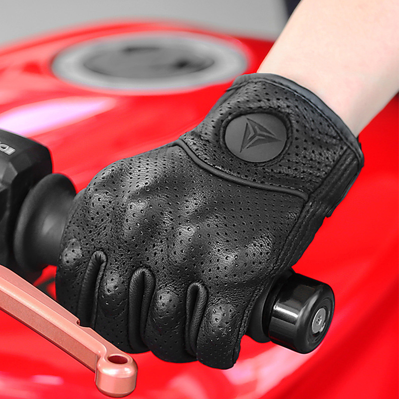 オートバイ手袋男性女性モト革カーボンサイクリング冬手袋バイク - Leather Work Winter Gloves のレビューと価格
