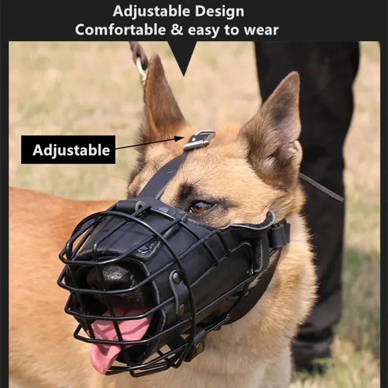 口輪 ドイツシェパード犬 作業犬訓練 大型犬用口輪 咬み防止 - Leatherwork Training のレビューと価格