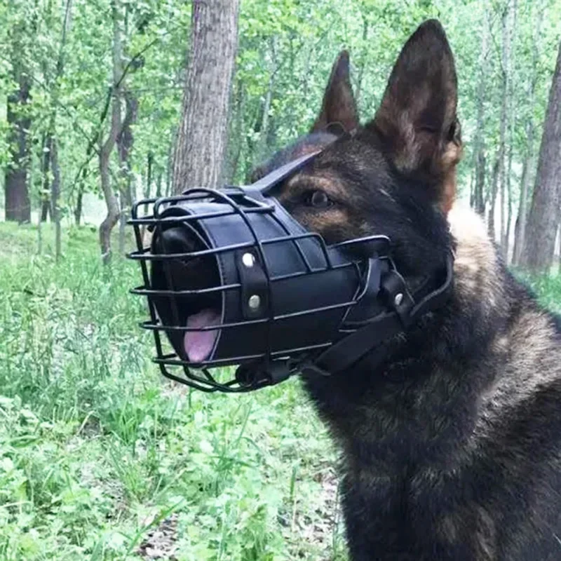 口輪 ドイツシェパード犬 作業犬訓練 大型犬用口輪 咬み防止 - Leatherwork Training のレビューと価格
