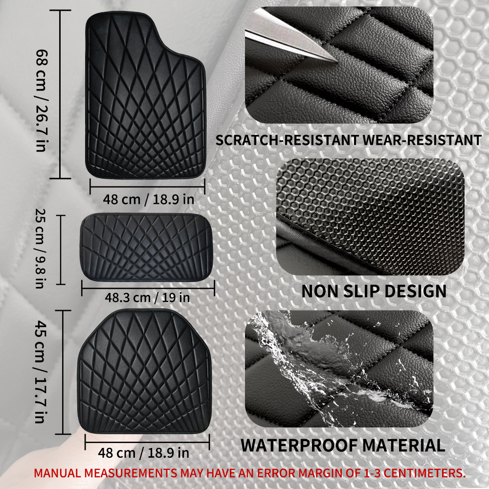 CAR PASS ユニバーサル 5ピース レザー製カーフロア - Leatherwork Drawing のレビューと価格