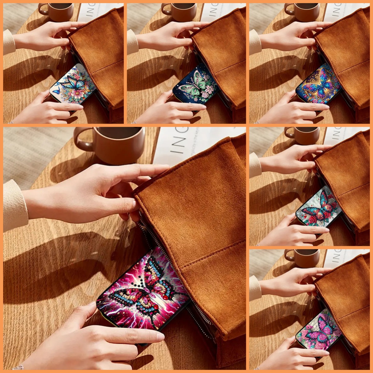 蝶の模様とクリスタル宝石付きのDIYダイヤモンドペインティン - Leatherwork Drawing のレビューと価格