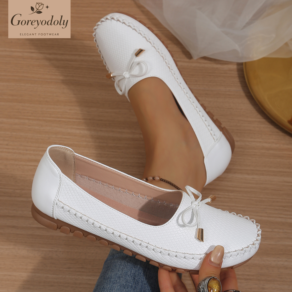 Goreyodoly レディース カジュアル スリッポン フ - Leatherwork Drawing のレビューと価格