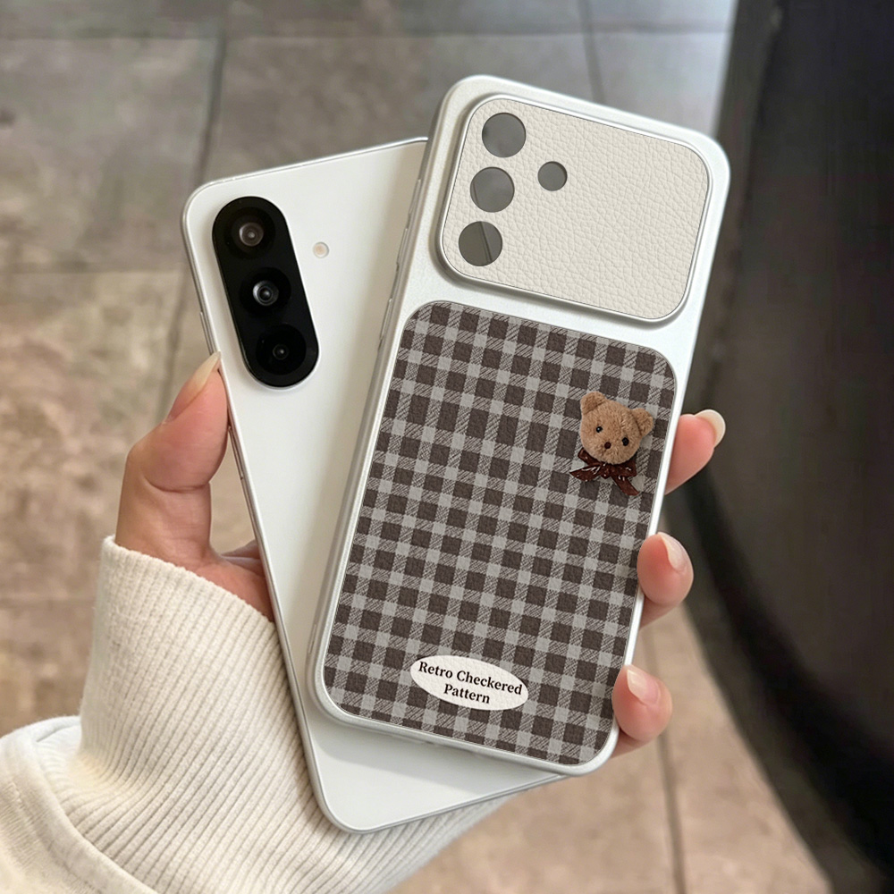 可愛いクマ柄スマホケース Samsung S26 Ultra - Leatherwork Drawing のレビューと価格