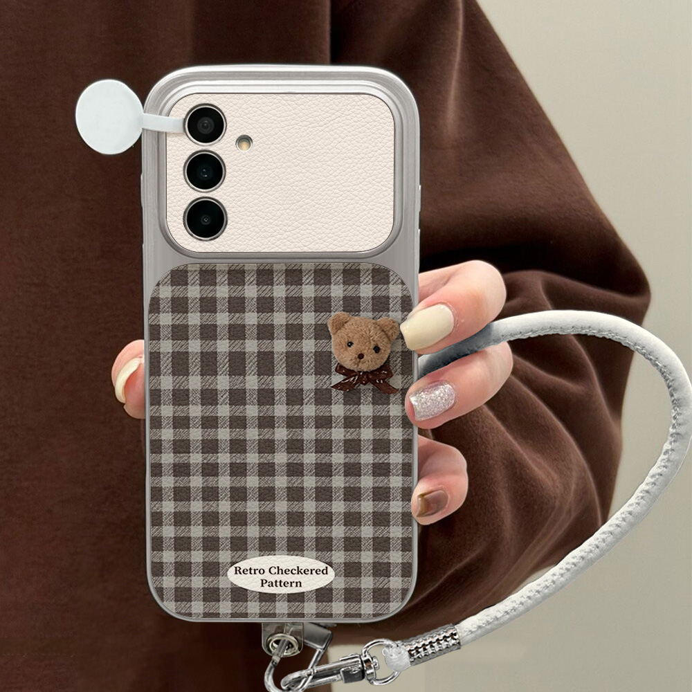 可愛いクマ柄スマホケース Samsung S26 Ultra - Leatherwork Drawing のレビューと価格