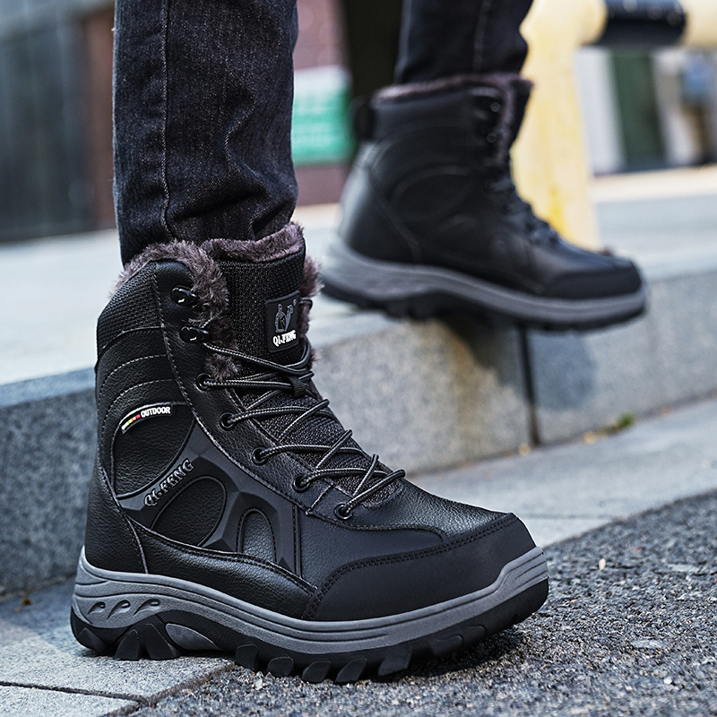新しい男性冬の屋外ハイキングブーツプラスサイズ 47 スノー - Leatherwork Training のレビューと価格