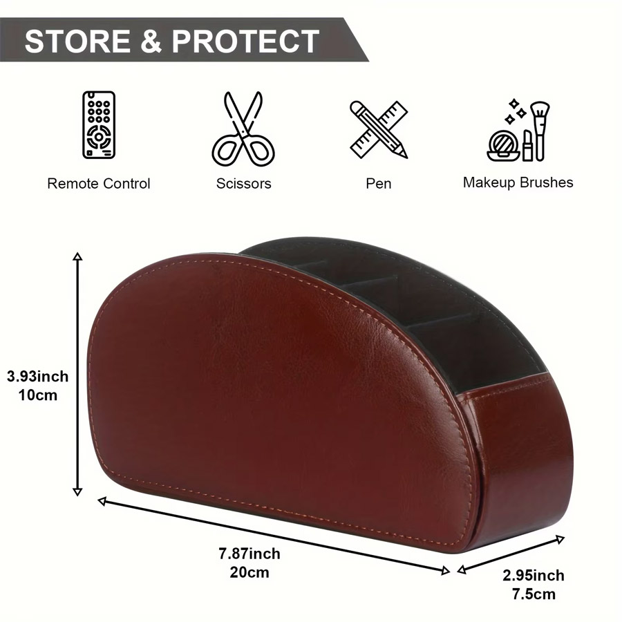 1個入り 5グリッドPUレザーデスクトップオーガナイザー、リ - Leatherwork Desk のレビューと価格