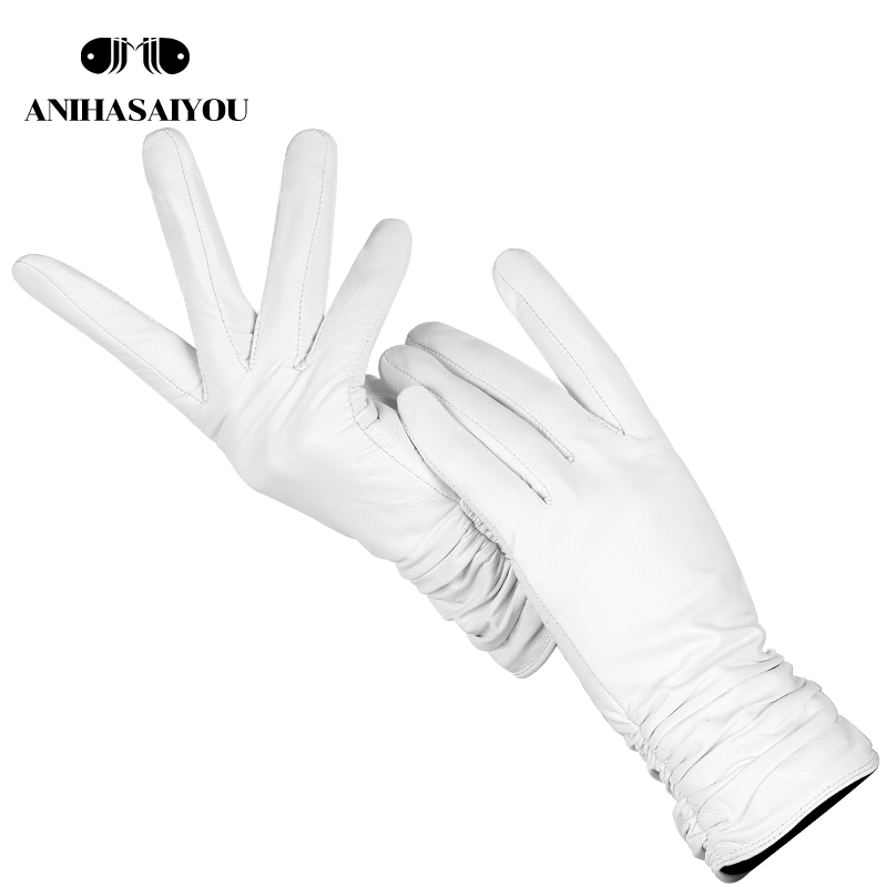 ファッションコンフォートホワイトグローブ高級羊革レザーグロー - Leather Work Winter Gloves のレビューと価格