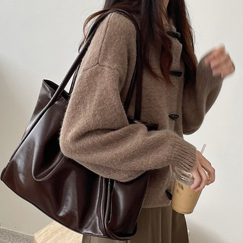 2026 女性新ヴィンテージショルダーバッグ女性の仕事通勤大 - Vintage Leatherwork のレビューと価格