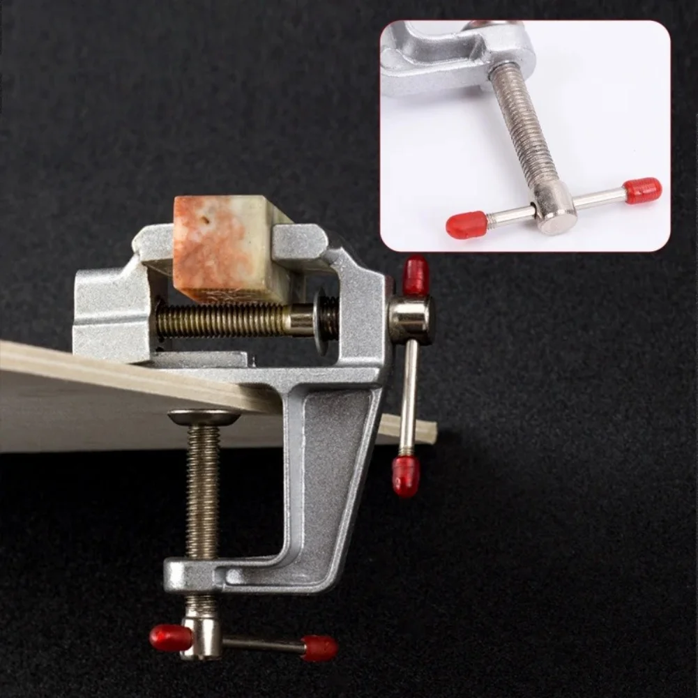 ミニテーブルクランプバイス 小型ベンチ アルミ製デスクトップ - Leatherwork Vise のレビューと価格