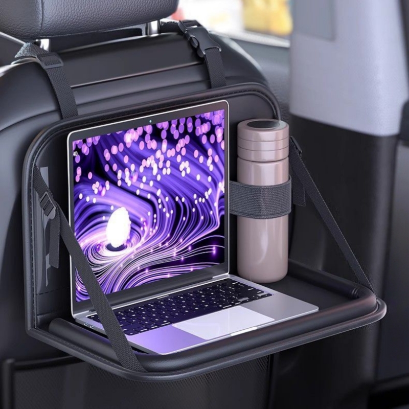 車用シートバックオーガナイザー 折りたたみ式テーブルトレイ  - Leatherwork Desk のレビューと価格