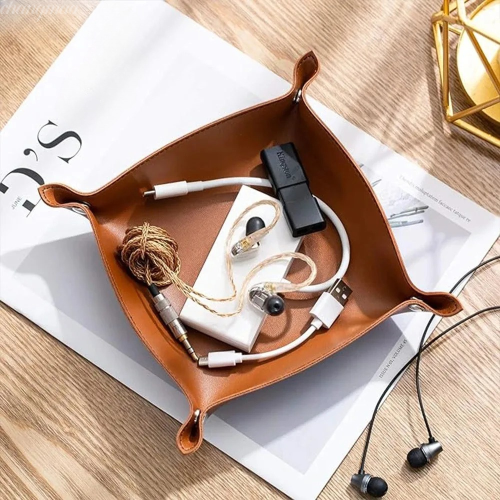 1PC 25X25CM レザートレイ折りたたみテーブル収納ボ - Leatherwork Desk のレビューと価格
