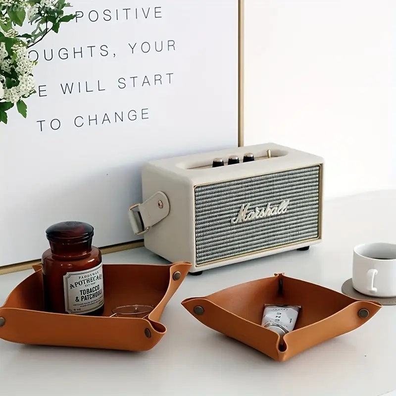 1PC 25X25CM レザートレイ折りたたみテーブル収納ボ - Leatherwork Desk のレビューと価格