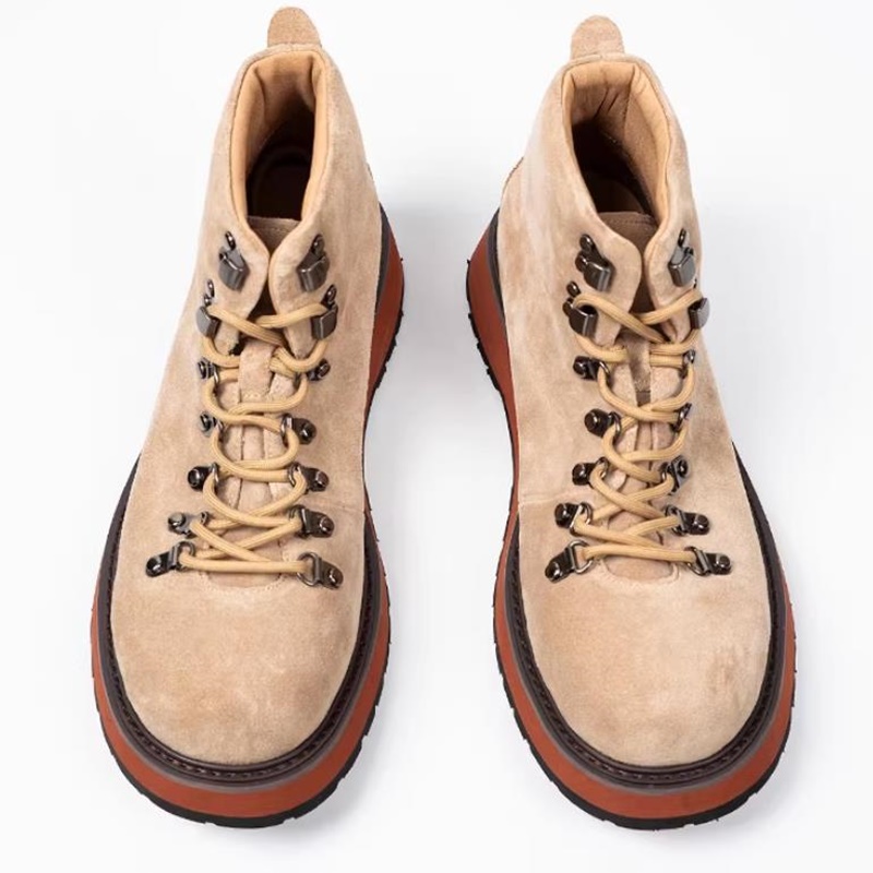日本製厚底本革アウトドアアンクルブーツ メンズ秋用ワークブー - Vintage Leatherwork のレビューと価格