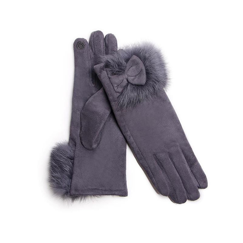 冬の女性のスエードレザーぬいぐるみ手首ミトン女性厚いプラス豪 - Leather Work Winter Gloves のレビューと価格
