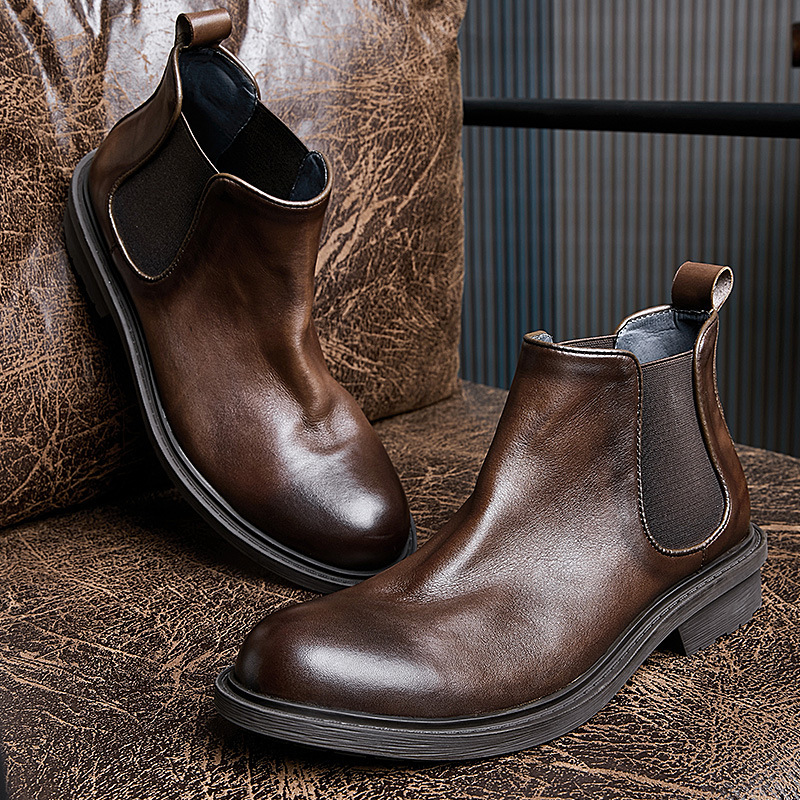 メンズ秋用バイクブーツ |   本革ヴィンテージコンフォート - Vintage Leatherwork のレビューと価格