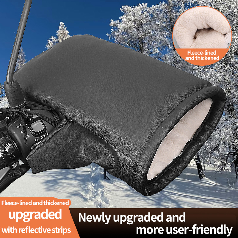 2個入り冬用電動自転車グローブ - 暖かく厚みのあるハンドル - Leather Work Winter Gloves のレビューと価格