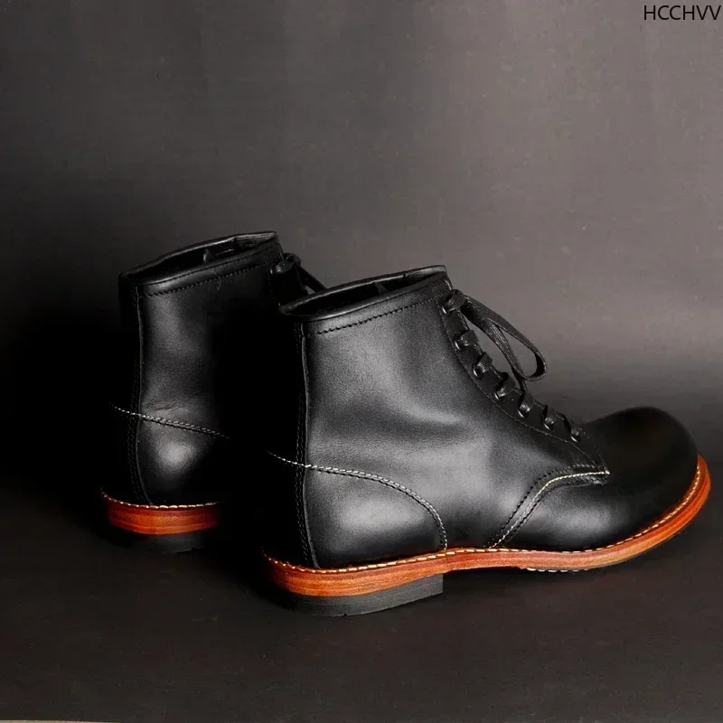 男性用の手作り本革アンクルブーツ,ヴィンテージ,カジュアル, - Vintage Leatherwork のレビューと価格