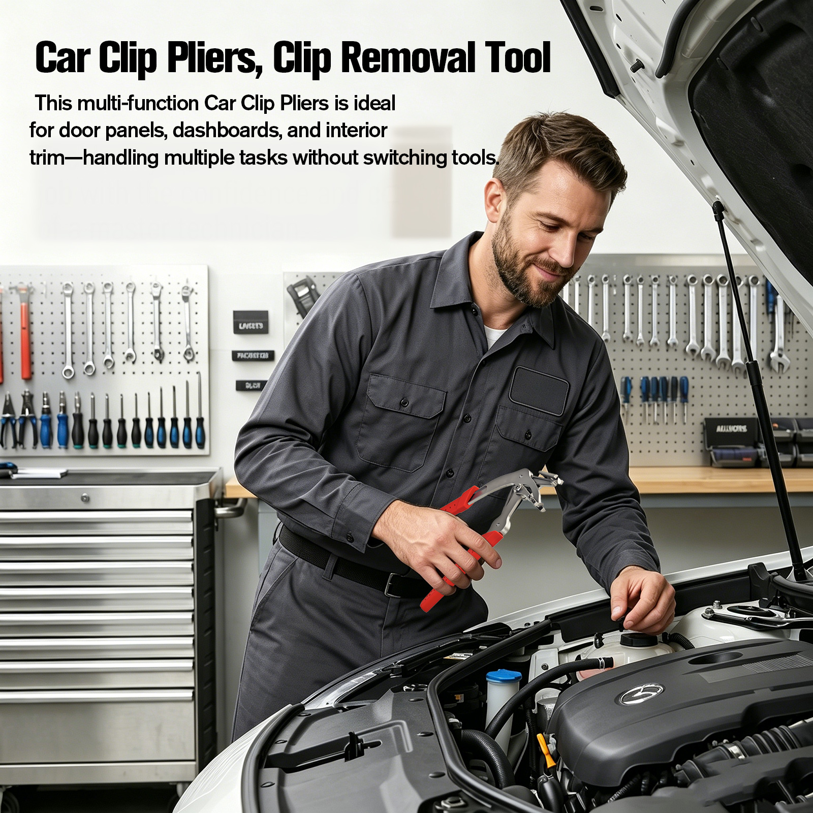 40個の自動車用ファスナークリップ付きカープライヤー、パネル - Rivet Setter Tool のレビューと価格