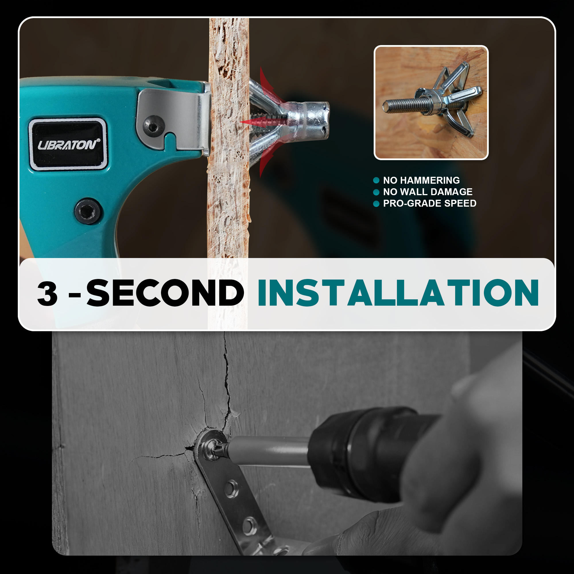 LIBRATON 30個入り モリーボルト ドライウォールお - Rivet Setter Tool のレビューと価格